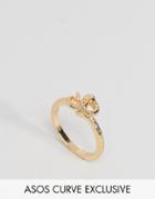 Asos Curve Exclusive Snake Knot Ring - Gold