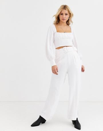 Capulet Kaia Wide Leg Belted Pants-white