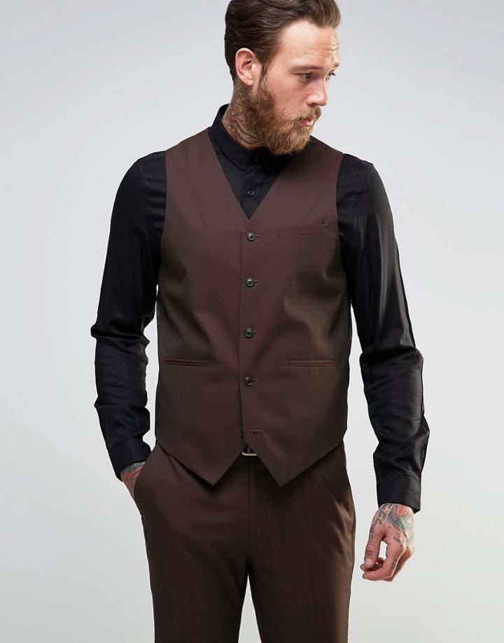 Asos Vest In Tonic - Red