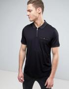Ted Baker Polo With Zip - Black