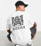 Dickies Tiger Back Print T-shirt In White - Exclusive To Asos