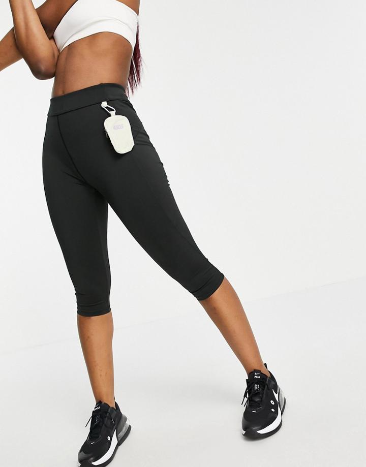 Asos 4505 Hourglass Capri Legging With Detachable Bag-black