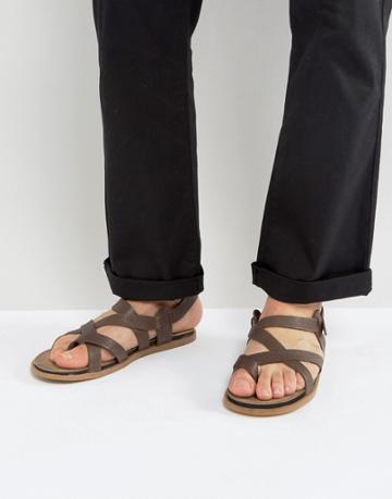 Zign Leather Sandals - Brown