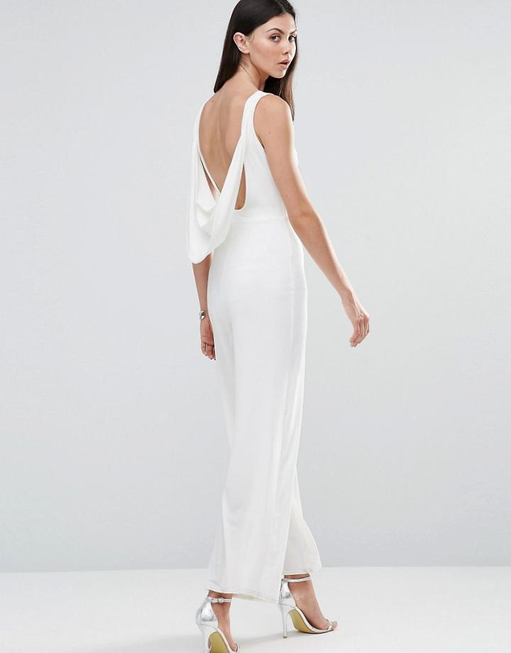 Love Cowl Back Jumpsuit - Ivory