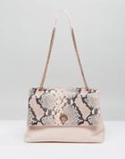 Ted Baker Circle Lock Exotic Trim Satchel - Pink
