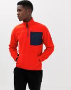 Jack & Jones Originals 1/4 Zip Fleece Sweatshirt-red