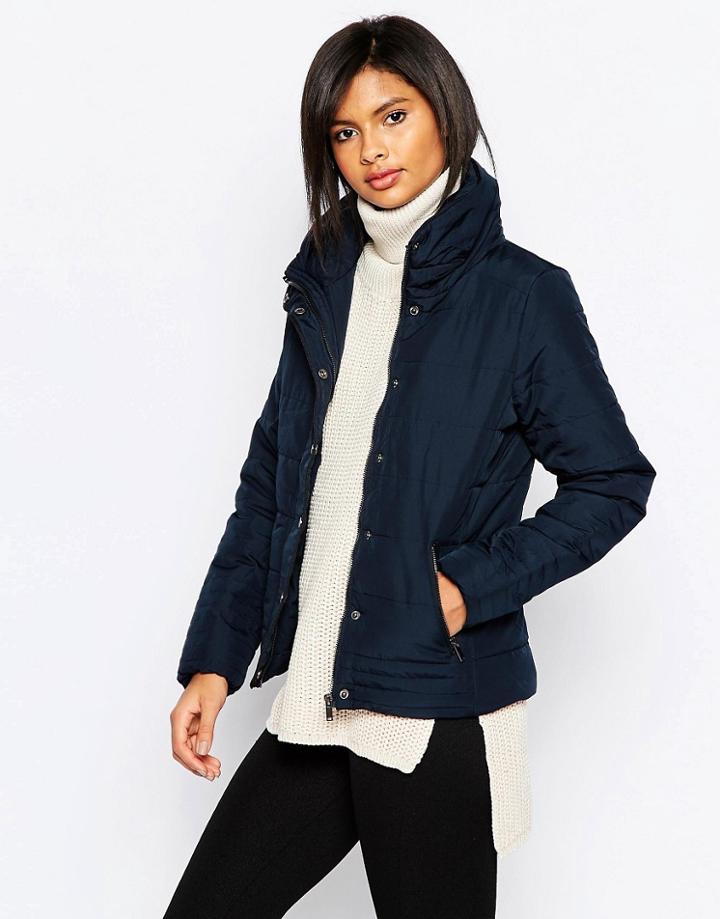 Vila Short Padded Jacket - Navy