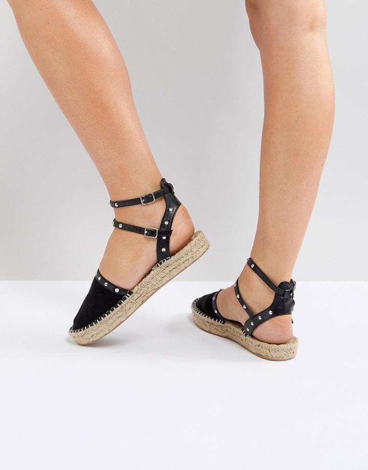 Asos Jinx Me Studded Espadrilles - Black