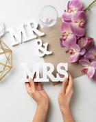 Sass & Belle Mr & Mrs Letters Wedding Decoration - Multi