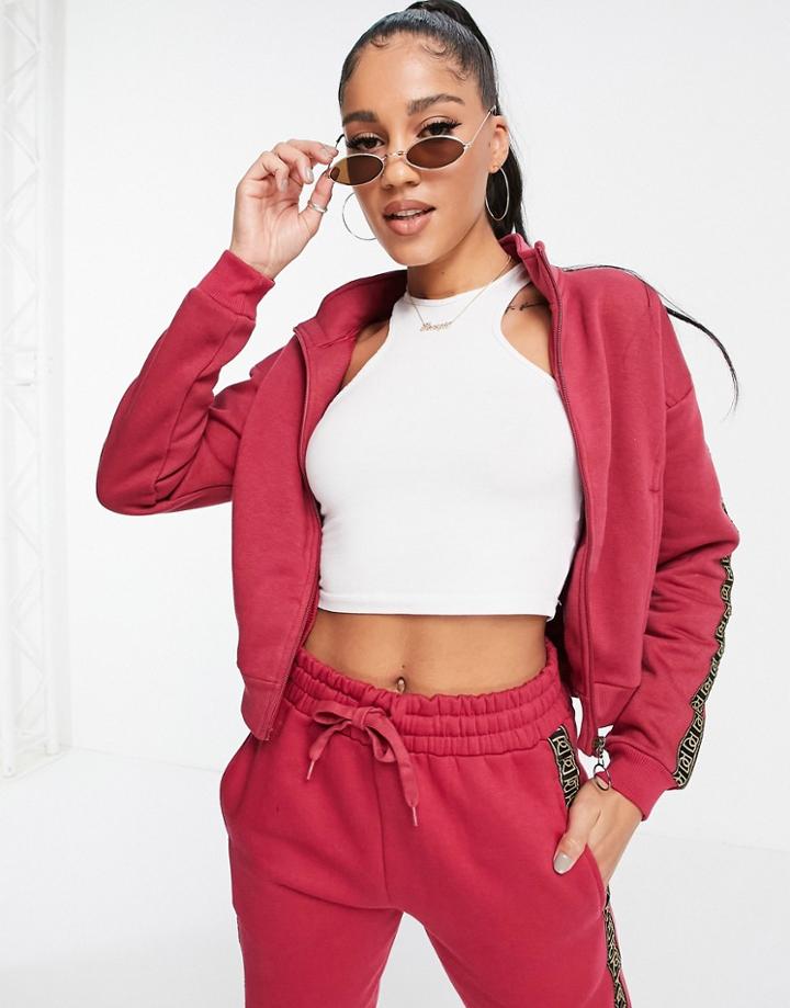 Pindydoll Sweatshirt And Sweatpants Set With Side Stripe In Pink