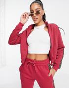 Pindydoll Sweatshirt And Sweatpants Set With Side Stripe In Pink