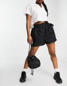 Asos Design Cotton Boxer Short In Black