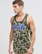 G-star Warth Raw Camo Tank - Sage Ao