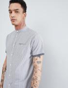 Process Black Short Sleeve Pinstripe Shirt - Gray