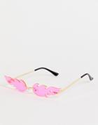 Public Desire Mini Flames Sunglasses Neon Pink