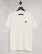 Adidas Originals Essentials T-shirt In Cream-white