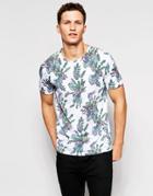 Only & Sons T-shirt With All Over Floral Print - White