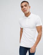 Asos Design Extreme Muscle Fit Jersey Polo In White