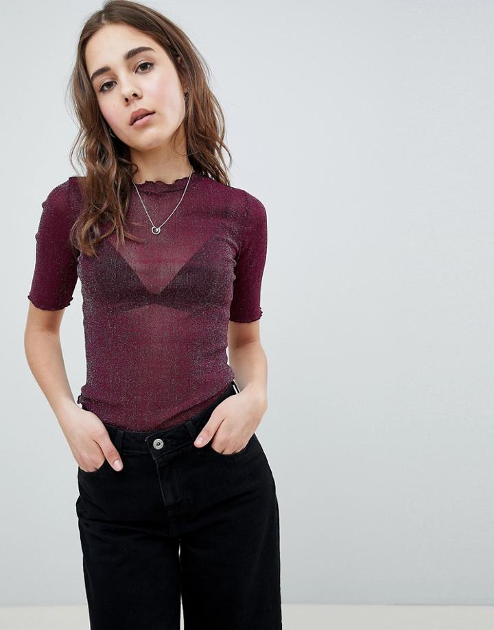 Moves By Minimum Light Knit Top - Purple
