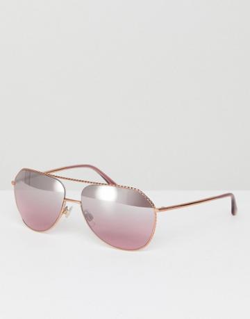 Dolce & Gabbana 0dg2191 Aviator Sunglasses In Pink 59mm - Pink