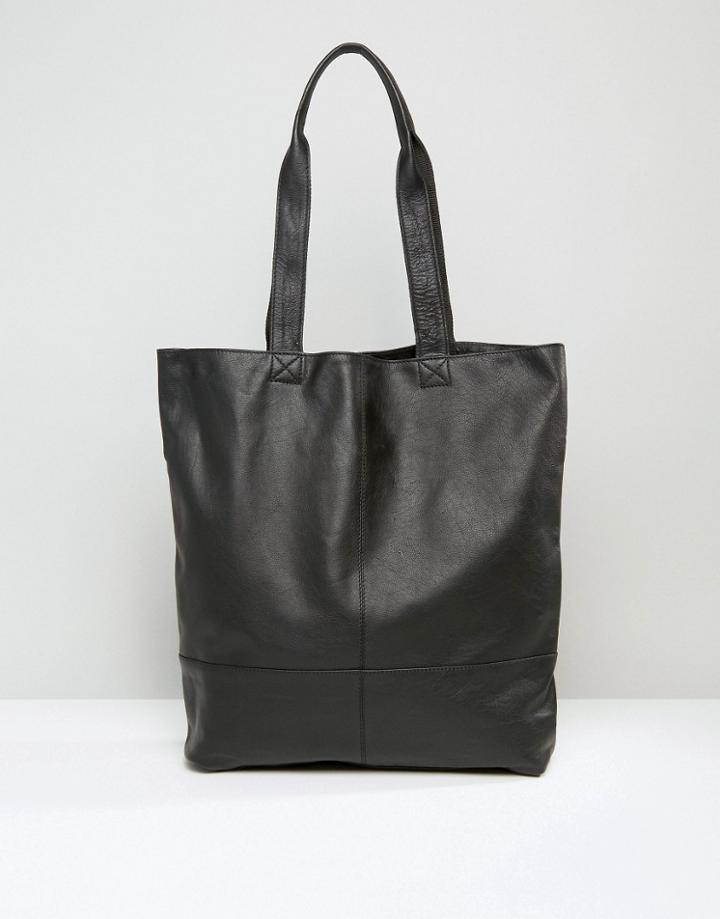 Asos Leather Tote - Black