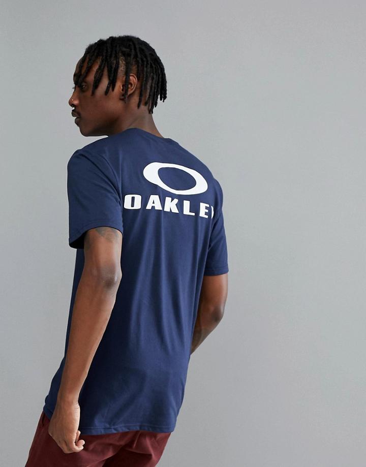 Oakley 50-bark T-shirt Back Logo Print In Navy - Navy