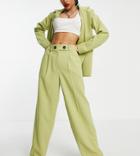 4th & Reckless Petite Tailored Pants In Light Green - Part Of A Set