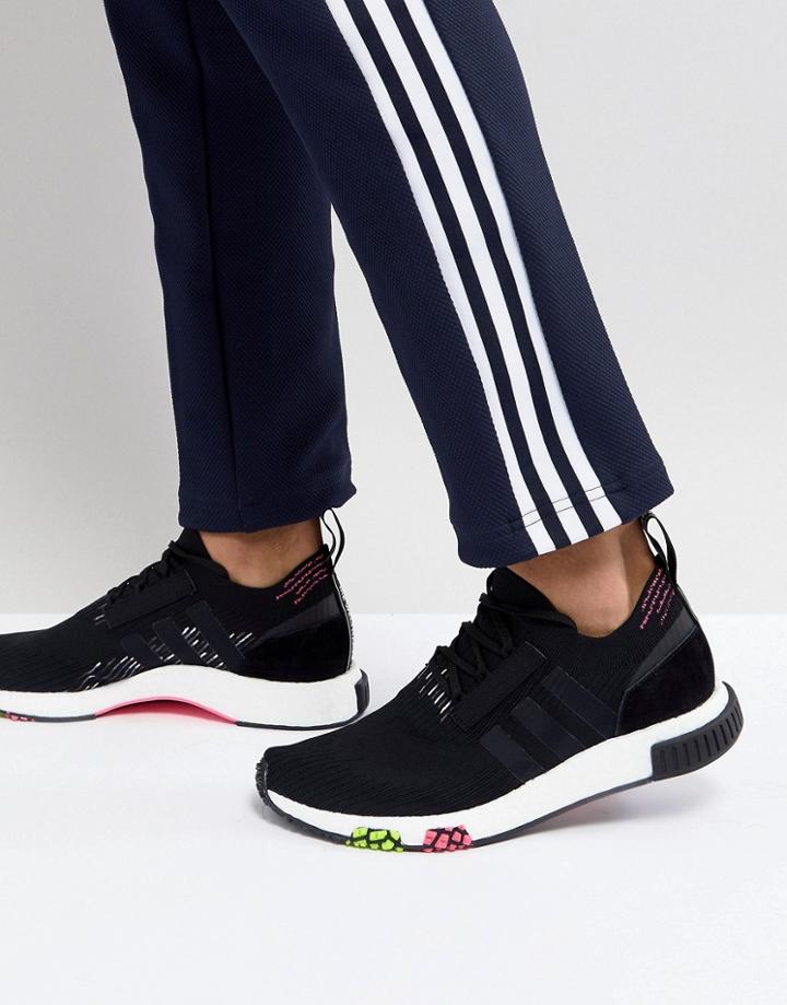 Adidas Originals Nmd Racer Primeknit Sneakers In Black Cq2441 - Black