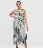 Unique21 Hero Belted Striped Jumpsuit-multi