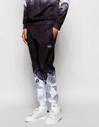 Jaded London Joggers With Ombre Paisley Print - Black