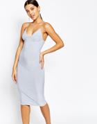Club L Midi Dress With Cami Strap - Gray Tint