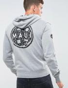 Maui Evolution Printed Zip Thru Hoodie - Gray