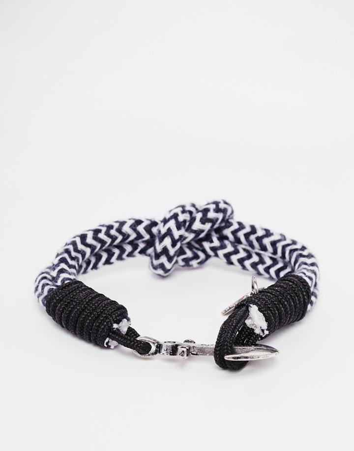 Icon Brand Captain Flint Anchor Bracelet - Navy