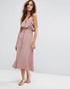Flynn Skye Printed Button Up Skirt Co-ord - Pink