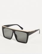 Jeepers Peepers Square Lens Sunglasses-black