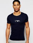 Emporio Armani Logo Muscle Fit Crew Neck T-shirt - Navy