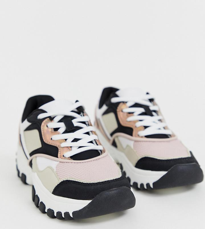 Bershka Chunky Sneaker In Multi