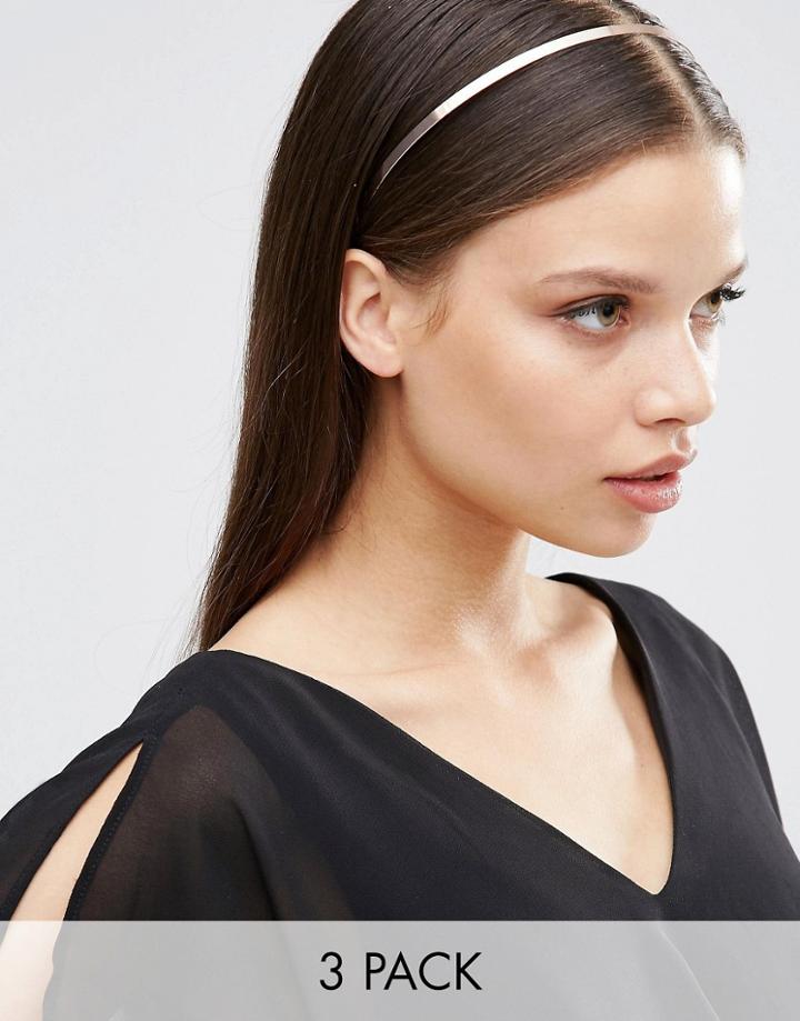 Johnny Loves Rosie Mixed Metal Trio Headbands - Multi