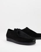 River Island Lace Up Moccasin In Black