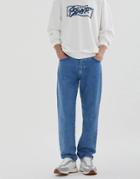 Pull & Bear Dad Fit Jeans In Blue-blues
