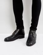 Hudson London Matteo Leather Desert Boots In Black - Black