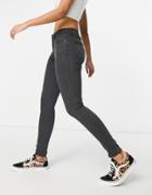 Topshop Leigh Jean In Black Wash