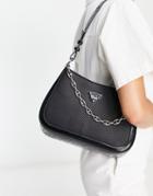 Skinnydip Amanda Chain Deep Shoulder Bag In Black