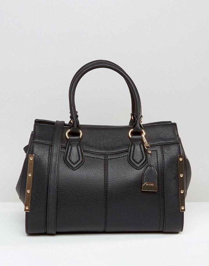 Aldo Front Pocket Detail Tote Bag - Black