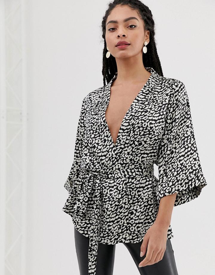 Moves By Minimum Printed Kimono Blazer - Multi
