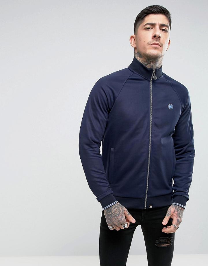 Pretty Green Milner Track Top In Navy - Navy