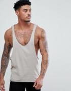 Asos Design Extreme Racer Back Tank With Contrast Stitch - Multi