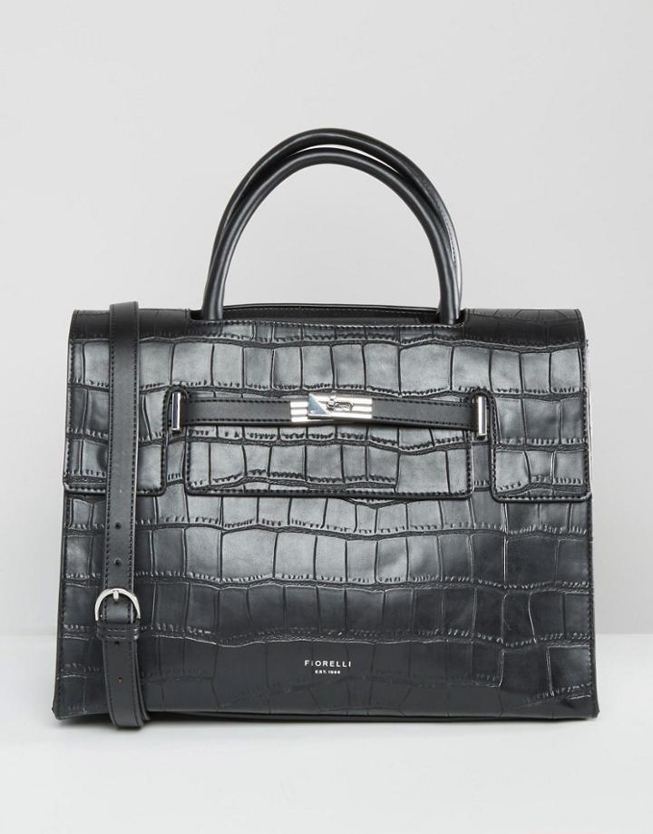 Fiorelli Harolow Croc Tote - Black