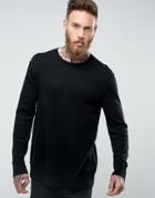 Nudie Jeans Co Tony Boiled Wool Knit - Black