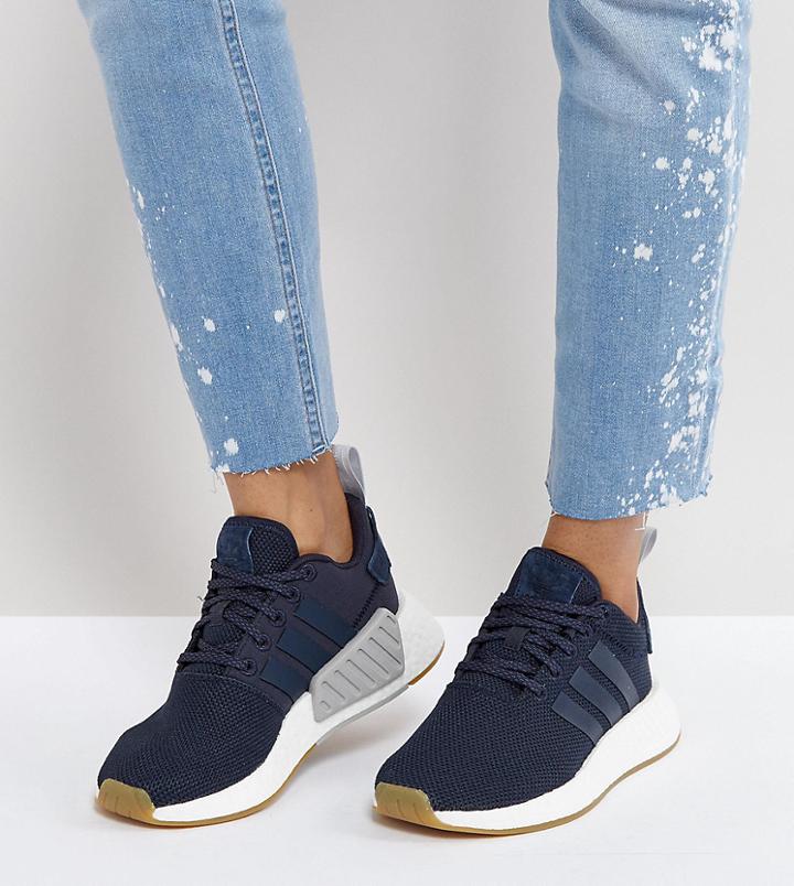 Adidas Originals Nmd R2 Sneakers In Navy - Navy